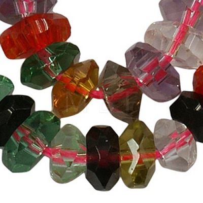 Faceted Glass Rondelle Beads Strands X-GF3x6mm-5-1