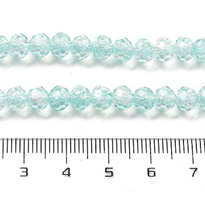 Transparent Crackle Glass Beads Strands CCG-L050-01B-07-1