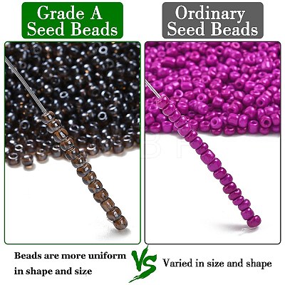 FGB 8/0 Grade A Round Glass Seed Beads SEED-Q011-3mm-F528-1