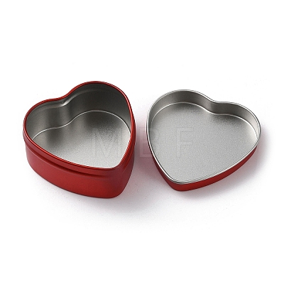 Tinplate Iron Heart Shaped Candle Tins CON-NH0001-02A-1