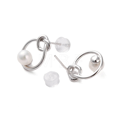 925 Sterling Silver Studs Earring EJEW-H002-10P-1