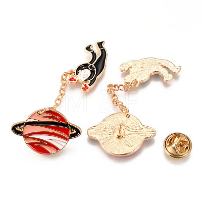 Alloy Enamel Brooches JEWB-N006-042-NR-1