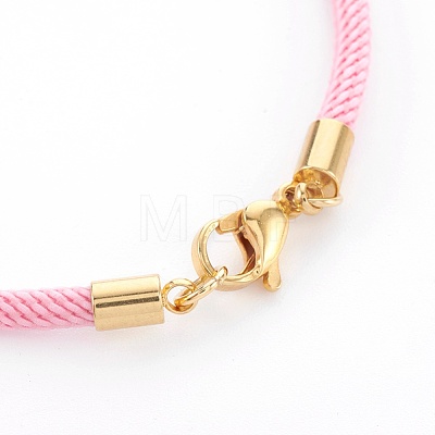 Braided Cotton Cord Bracelet Making MAK-L018-03A-M-G-1