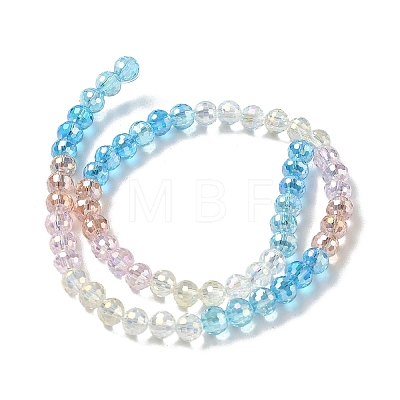 Electroplate Glass Beads Strands EGLA-D300-06-6mm-07-1