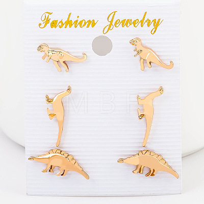 Alloy Dinosaur Stud Earring Sets WG5FABB-01-1