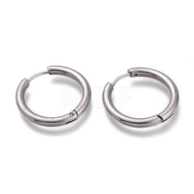 Tarnish Resistant 201 Stainless Steel Huggie Hoop Earrings EJEW-O095-05-06-1