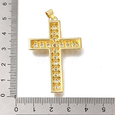 Rack Plating Brass Micro Pave Cubic Zirconia Pendants KK-G500-15G-1