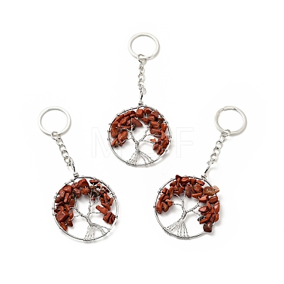 Tree of Life Natural & Synthetic Gemstone Keychain KEYC-G054-01P-1