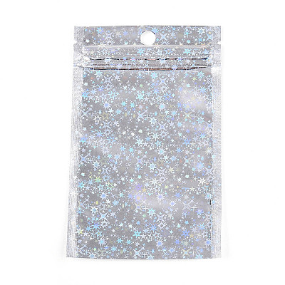 Glitter Holographic Star Plastic Packaging Yin-yang Resealable Bags OPP-N002-02E-1