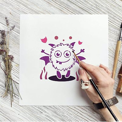 6Pcs 6 Styles Halloween Theme PET Hollow out Drawing Painting Stencils Sets for Kids Teen Boys Girls DIY-WH0172-988-1