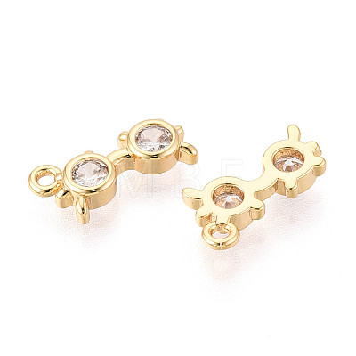 Brass Pave Cubic Zirconia Charms KK-N263-109G-1
