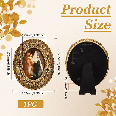 Retro Resin Photo Frames Stand DJEW-MA0001-09-1
