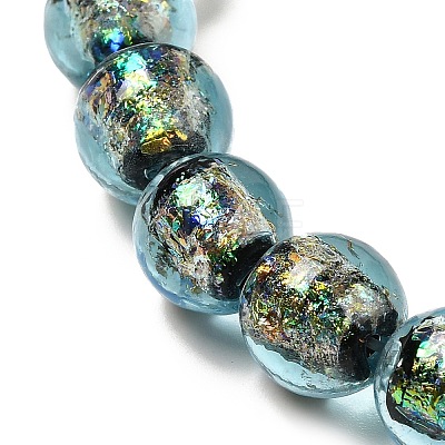 Handmade Dichroic Foil Glass Beads Strands DICH-U001-05I-1