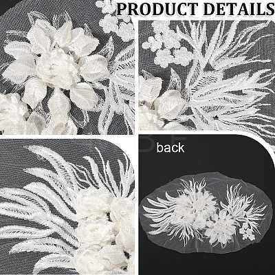 3D Flower Lace Appliques DIY-WH0430-459B-1