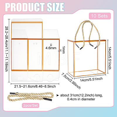 Transparent PVC Plastic Gift Box CON-WH0085-61B-01-1