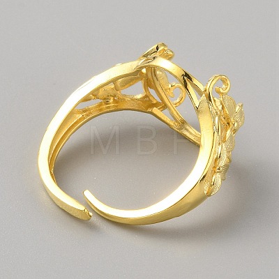 Adjustable Brass Ring Components KK-WH0079-41G-1