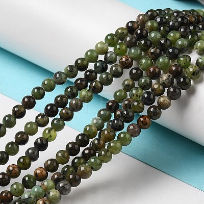 Natural Chrysoprase Beads Strands G-H298-A09-01-1