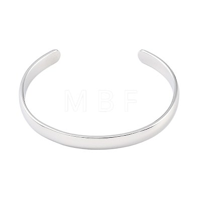 304 Stainless Steel Open Cuff Plain Bangles BJEW-H591-01P-02-1