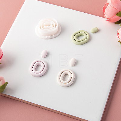 Oval Shape Resin Clay Cutters for Earring Making PW-WG30656-01-1