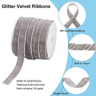 Sparkle Style Glitter Velvet Ribbons OCOR-AR0001-47B-1