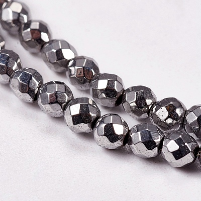 Electroplate Non-magnetic Synthetic Hematite Beads Strands X-G-J169B-3mm-02-1