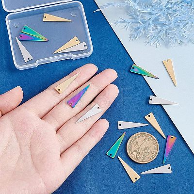 Unicraftale 18Pcs 3 color 201 Stainless Steel Pendants STAS-UN0036-60-1