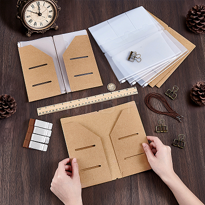 4Pcs Kraft Paper Passport Cover DIY-WA0001-39-1