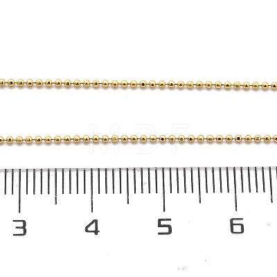 1mm Brass Ball Chain Adjustable Slider Necklaces KK-K398-28G-1