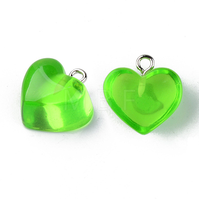 Transparent Resin Pendants X-RESI-R429-30F-1