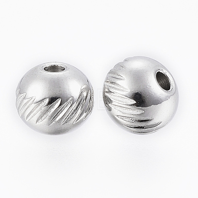 304 Stainless Steel Beads X-STAS-G154-36-6mm-1