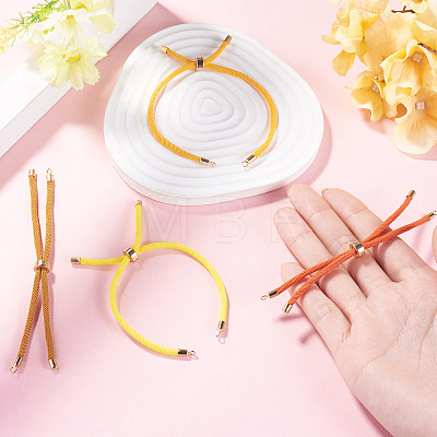 4Pcs 4 Colors Polyester Cord Bracelet Making MAK-TA0001-44-1