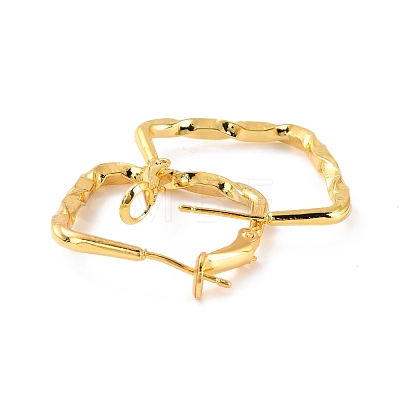 Brass Hoop Earrings EJEW-C002-22G-RS-1