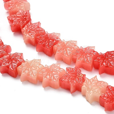 Synthetic Coral Dyed Carved Beads BSHE-H114-02F-1