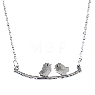 Alloy Couple Birds Pendant Necklaces for Women FS-WG2DA5D-01-1