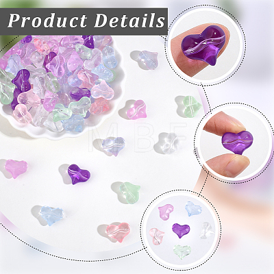 80Pcs Transparent Glass Beads GLAA-PA0001-77-1