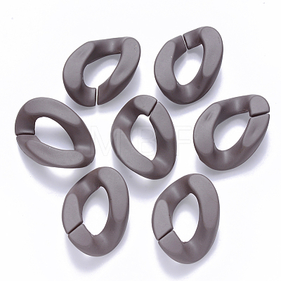Opaque Spray Painted Acrylic Linking Rings OACR-S036-001B-I06-1