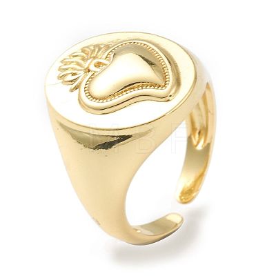 Brass Cuff Rings RJEW-G113-04A-1