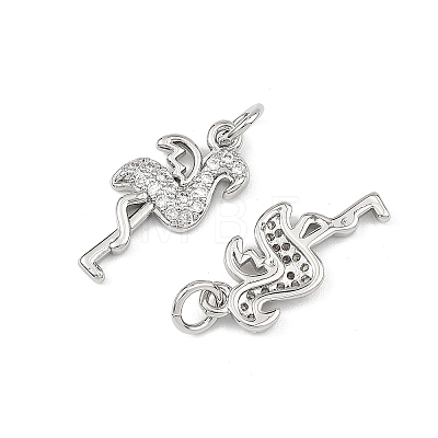 SHEGRACE Brass Micro Pave Cubic Zirconia Pendants XGRQ3P586-598P-1