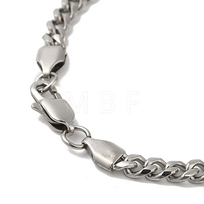 304 Stainless Steel Cuban Link Chain Necklace NJEW-Z024-03P-1
