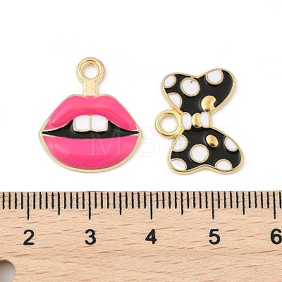 9Pcs Women Makeup Enamel Charm Pendant Colorful Alloy Enamel Charm Mixed Shape for Jewelry Necklace Bracelet Earring Making Crafts JX116A-1