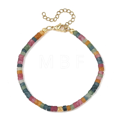Natural White Jade Beaded Bracelets BJEW-JB14426-1