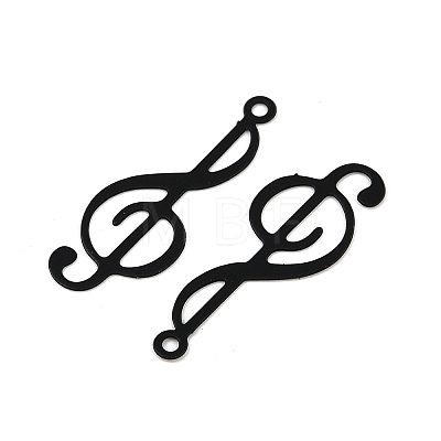 Spray Painted 430 Stainless Steel Etched Metal Embellishments Pendants STAS-A192-03EB-1