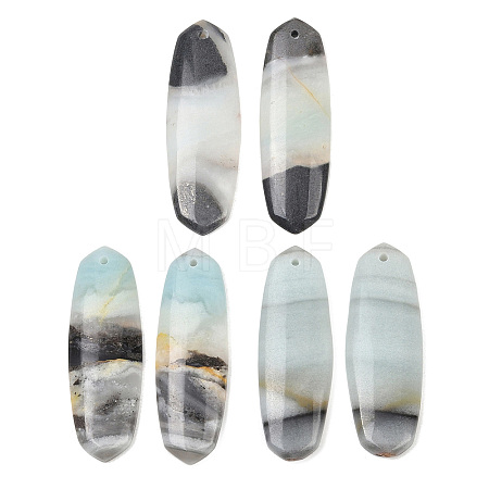 Natural Flower Amazonite Pendants G-K381-17C-1