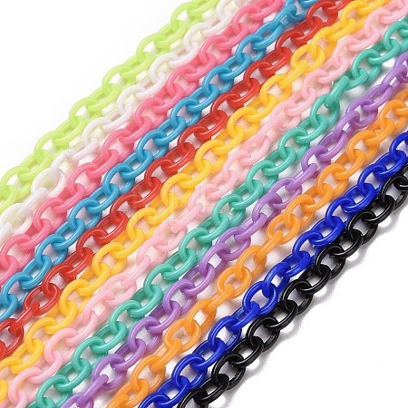 Opaque Acrylic Cable Chains CHAC-P001-01-1