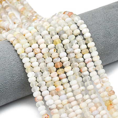 Natural Cherry Blossom Agate Beads Strands G-P575-A07-6x4mm-1