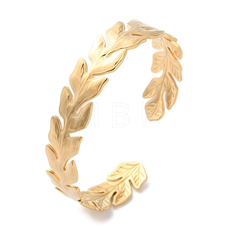 304 Stainless Steel Cuff Bangles for Women BJEW-K263-05G-10-1
