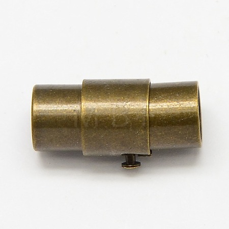Brass Locking Tube Magnetic Clasps X-KK-Q089-AB-1