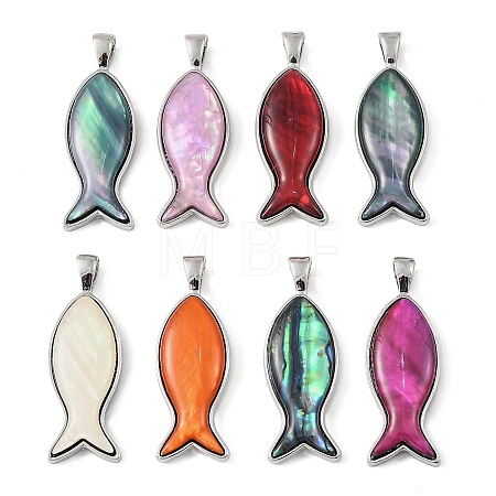 Dyed Natural Shell Pendants SH-G001-01P-1