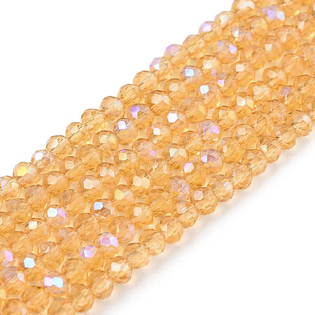 Electroplate Glass Beads Strands EGLA-A044-T1mm-L23-1