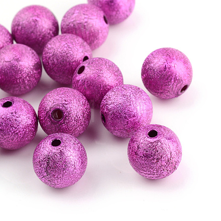 Spray Painted Acrylic Beads ACRP-Q018-6mm-018-1